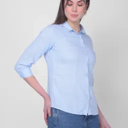 Crimsoune Club Blue Textured Shirt-picture-41