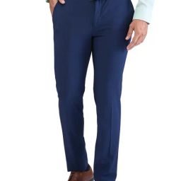 Raymond Blue Slim Fit Texture Trousers-picture-45