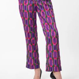 RAREISM Purple Polyester Printed Trousers-image-16