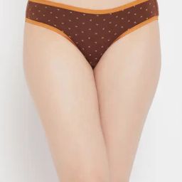 Clovia Brown Cotton Printed Bikini Panty-12
