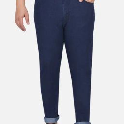 John Pride Navy Regular Fit Plus Size Jeans-picture-7