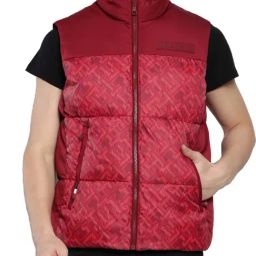 Tommy Hilfiger Red Regular Fit Logo Printed Gilet-picture-19