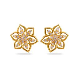 Joyalukkas 22k Gold Floral Cluster Stud Earrings for Women-image-69