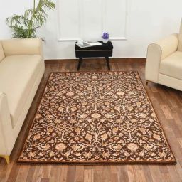 Presto Brown & Beige Polyester Traditional Carpet-image-28