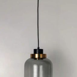 Whispering Homes Retro Grey Glass Pendant Light - Dome-picture-28