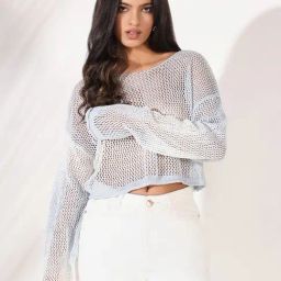 showoffff SHOWOFF Blue Self Design Full Sleeves Top-picture-7