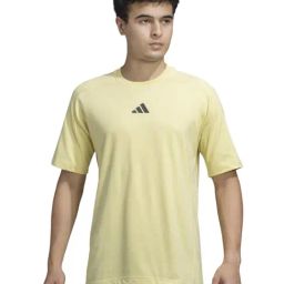 Adidas Yellow Cotton Regular Fit Printed Sports T-Shirt-image-70