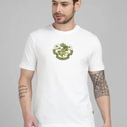 Royal Enfield White Solid Short Sleeves T-Shirt-image-83