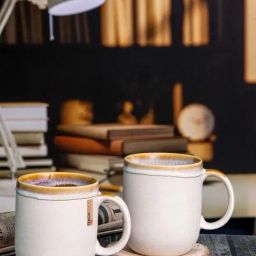 Goodhomes White & Yellow Ceramic Tea Coffee Large Mug (0.3 L) - Set of 2-13