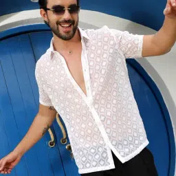 Campus Sutra White Regular Fit Printed Shirt-picture-33