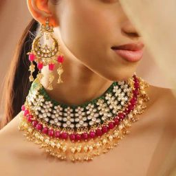 Rubans Gold-Tone Plated Pink Set for Women-picture-27