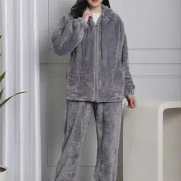 Secret Wish Grey Hoodie With Pyjamas-picture-31