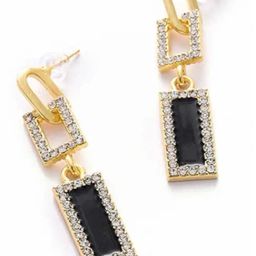 Sohi Gold Plated Designer Stone Drop Earrings-image-74