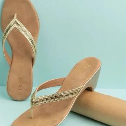 Inc.5 Women's Gold Thong Sandals-image-100
