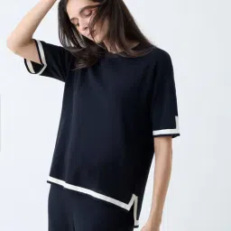 Wunderlove by Westside Black Solid T-Shirt-picture-49