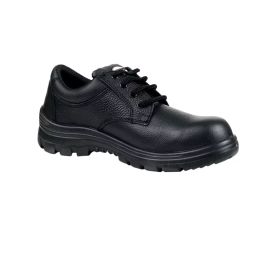 HEAPRO Composite Toe Safety Shoes PU Low Ankle Black Full Grain Leather Size UK9, HI-901C (Pack of 20 Pair)-image-94