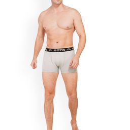 GOTO Printed Short Trunk NYLON LY PRINT OUTER EL TRUNK GREY STRIP-Grey image 4