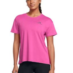 UNDER ARMOUR Pink Self Pattern Sports T-Shirt-image-36