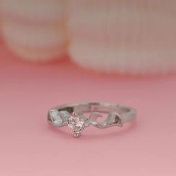GIVA 92.5 Sterling Silver Beachy Waves Ring for Women-image-2