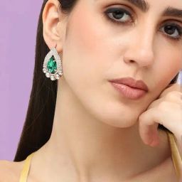 Sohi Gold Plated Designer Stone Party Stud Earrings-image-80
