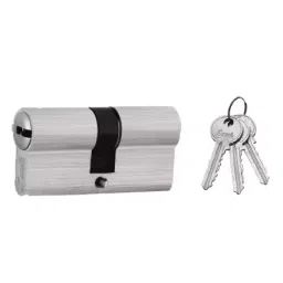Link 70 mm Both Side Key Zinc Silver Stainless Steel Finish Euro Profile Cylinder Lock-4