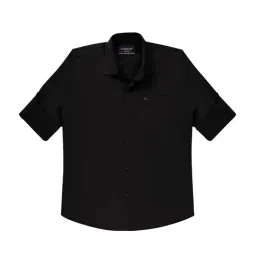 Cavio Boys Black Cotton Blend Solid Shirt-image-22