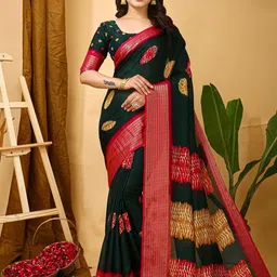 KALINI Ethnic Motifs Zari Saree-picture-48