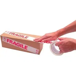 generic Veeshna Polypack 65 Meter x 2 inch 42 Micron Handle with Care Fragile Printed Tape image 3