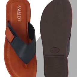 Fausto Men's Navy Thong Sandals-picture-42