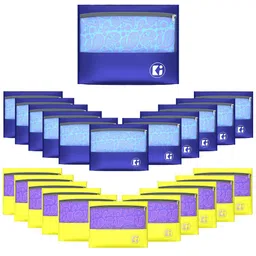 Kuber Industries Blue & Yellow 24 Pieces Separator Organisers-43