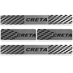 AllExtreme Car Door Foot Step Sill Plate Mirror Finish Silver Stainless Stee Compatible For Creta (Set of 4)-image-65