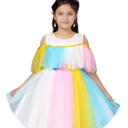 BAESD Girls Colourblocked Fit and Flare Dress-picture-22