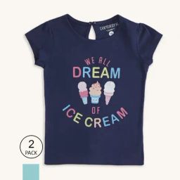 Pantaloons Junior Blue Cotton Printed T-Shirt (Pack of 2)-image-24
