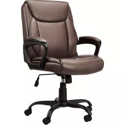 CHAIRTECH Adjustable Arm Office Chair Leatherette Brown for Office & Professional Use-picture-19