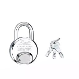 Link Hi-Tech 65 mm Stainless Steel Body Polished Finish with 3 Keys Each Padlock (Pack of 5 Pcs)-2