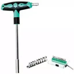 Proskit Ratchet Screwdriver Set with 19 bits, SD 9701 M-1