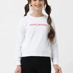 VERO MODA GIRL White Printed Full Sleeves Sweatshirt-image-92