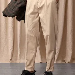 Mr Bowerbird Men Liberal Fit Aasan Pleated Trousers-image-84