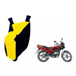 Auto Pearl Waterproof Two Wheeler Cover For Hero Passion Plus (Yellow & Blue)-image-93
