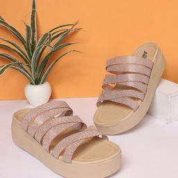 The Roadster Lifestyle Co Open Toe Slip-on Comfort Heels-image-100