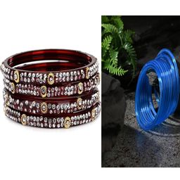 SOMIL Set of 16 Maroon Alloy Bangles-image-103