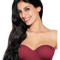 Enamor Maroon Non Wired Padded Tube Bra-16