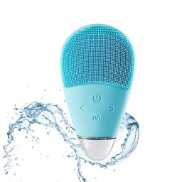 Lifelong LLM351 Facial Cleansing Massager Brush, Rechargeable Electric Handheld Face Massager (Blue)-5