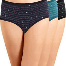 IN CARE Black & Blue Cotton Printed Hipster Panties - Pack Of 3-picture-18