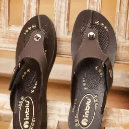 Inblu Women's Brown T-Strap Wedges-picture-6