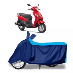 Auto Pearl Two Wheeler Cover for Suzuki Let's - Cyan, Blue-image-53