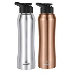 Speedex Silver-Toned & Copper-Toned 2 Pieces Stainless Steel Water Bottle - 1000 ml Each-image-38