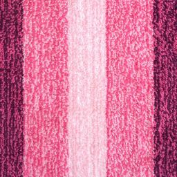 Saral Home Pink Striped Anti-Skid Polyester Carpet-55
