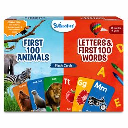 Skillmatics Thick Flash Cards Combo for Toddlers - Montessori Toys & Educational Games 100 cards - Mulitcolour-12