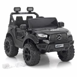 Battery Operated Ride On Jeep With Music Lights And Remote - Black-1